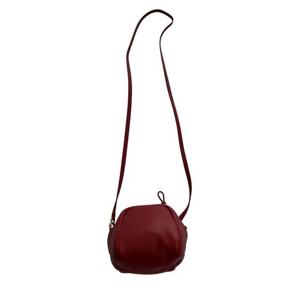 Loro Piana Puffy Pouch Clutch Crossbody Round Bag in Red - Picture 4 of 10